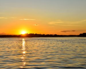 Sunset on the Zambezi River