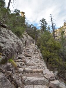 Loose rocks on Ed Riggs Trail