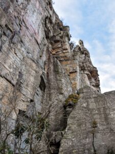 Looking up at Big Pinnacle