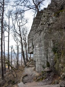 Pilot Knob Trail under a ledge