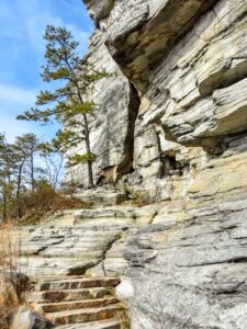 Rock path on Pilot Knob Trail