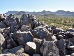 Petroglyphs at the top of Signal Hill