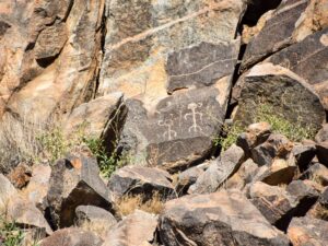 Signal Hill stick figure petroglyphs