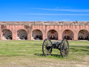 Artillery display inside the fort