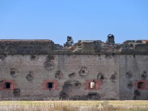 Battle scars on Fort Pulaski
