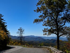 Chimney Rock Mountain Overlook curve