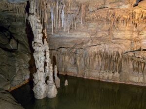 Stalagmites in a reflecting pool